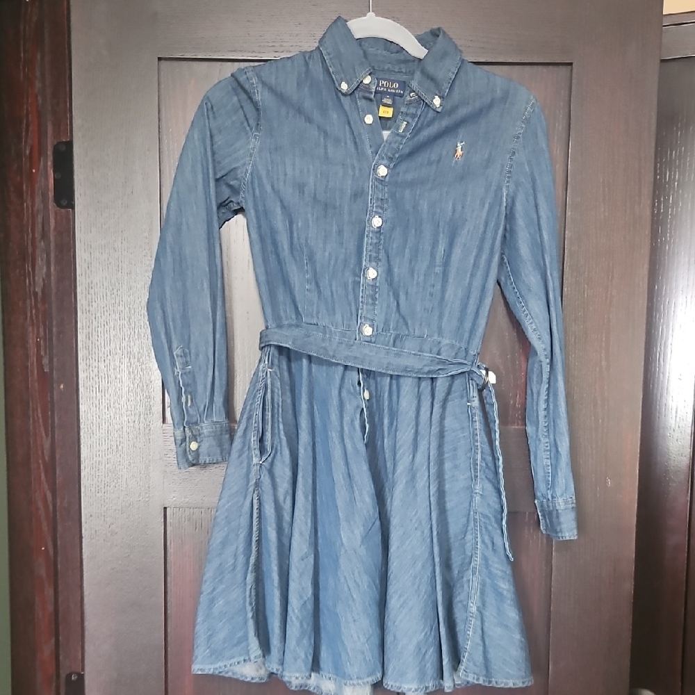 Ralph Lauren Denim Button-Up Dress with Belt